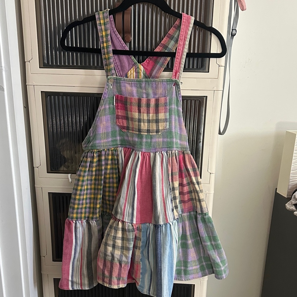 Colorful Plaid Patchwork Dress